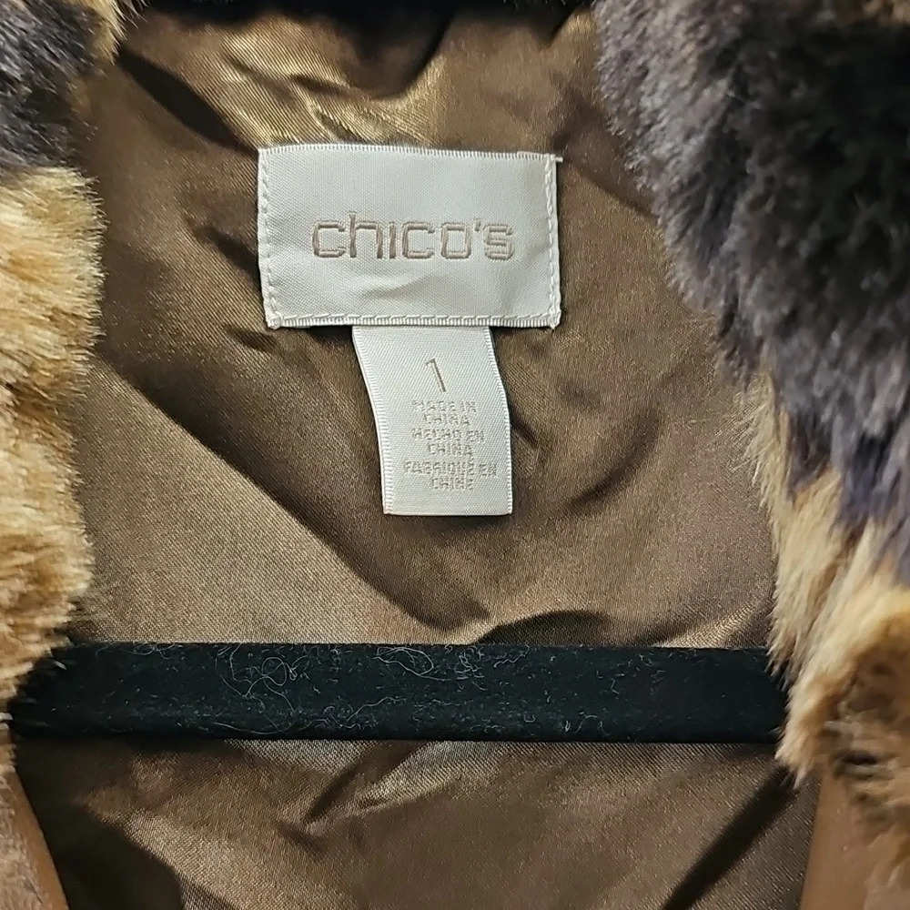 Chico's, Brown, Teddy, Vest, Faux Fur, Animal, Holiday, Casual, Party, Winter